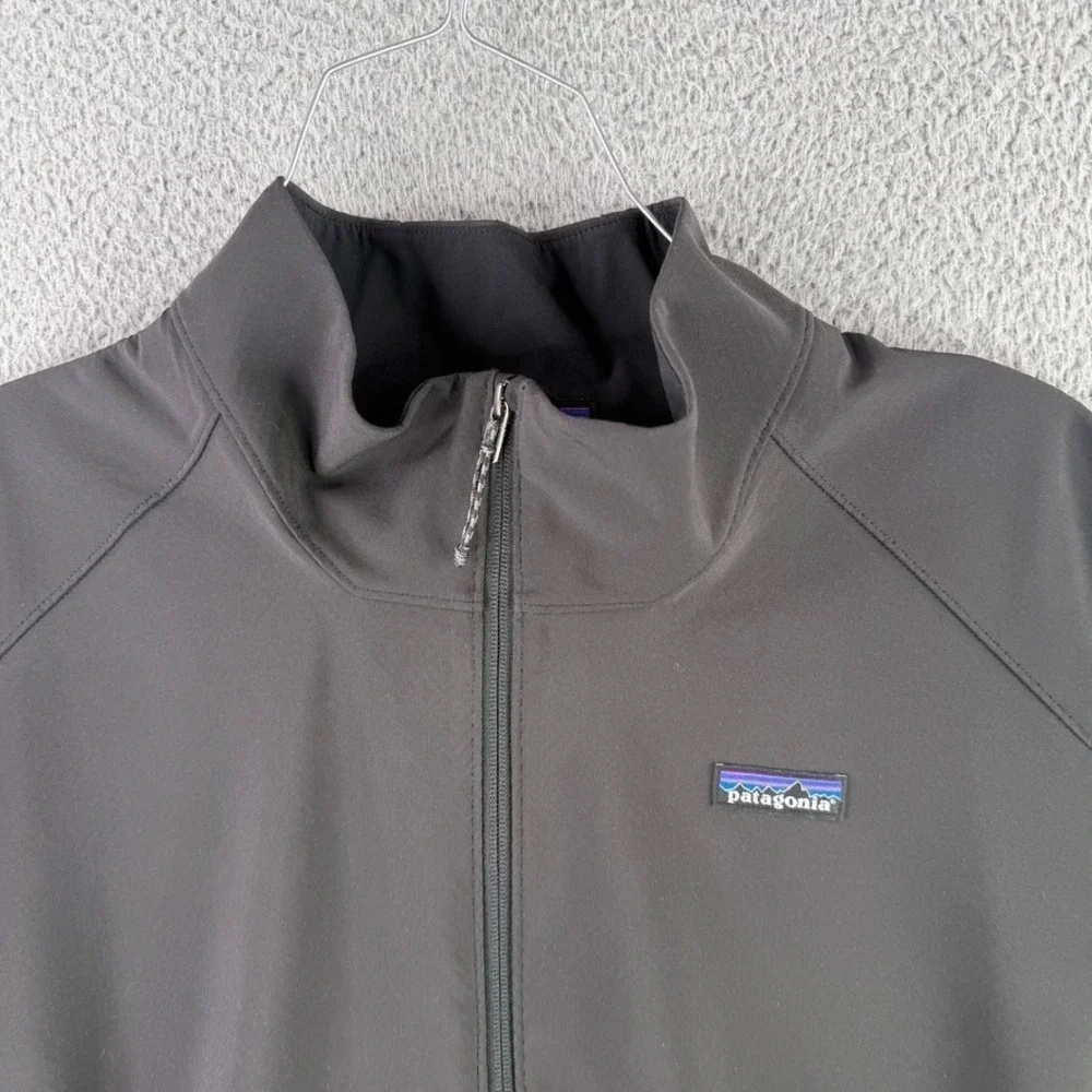 Patagonia Adze Jacket Mens XXL Black Softshell Full Zip Grid Fleece 83526